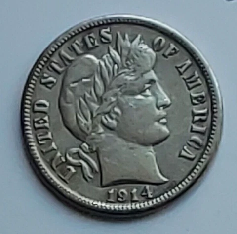 1914 D Barber Dimes thumbnail