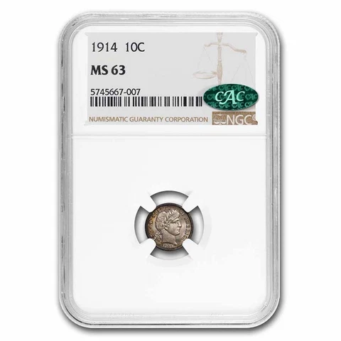 1914 P Barber Dimes thumbnail