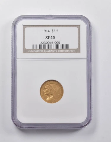 1914 US $2.50 Quarter Eagle Gold Coins thumbnail