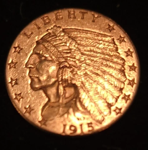 1915 US $2.50 Quarter Eagle Gold Coins thumbnail
