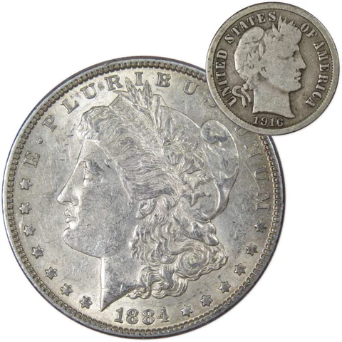 1916 Morgan Silver Dollars thumbnail