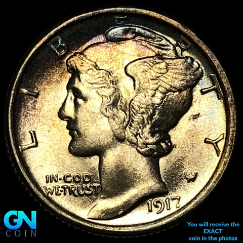 1917 Mercury Dimes thumbnail