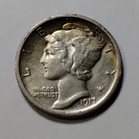 1917 S Mercury Dimes thumbnail