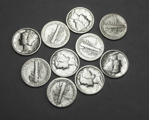 1918 Mercury Dimes thumbnail