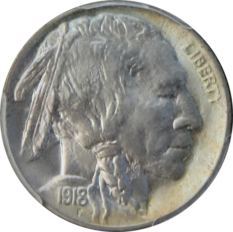 1918 P Buffalo Nickels thumbnail