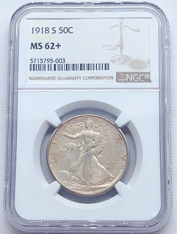 1918 Walking Liberty Half Dollars thumbnail