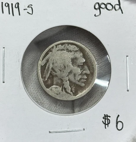 1919 P Buffalo Nickels thumbnail