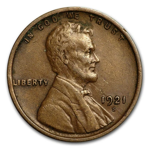 1921 Lincoln Wheat Small Cents thumbnail