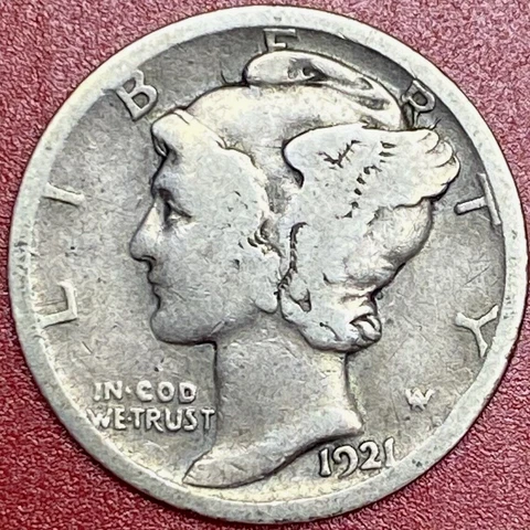 1921 P Mercury Dimes thumbnail