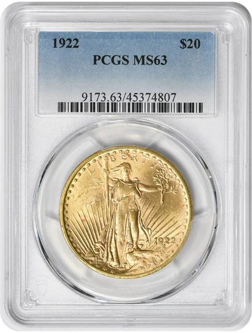 1922 US $20 Double Eagle Gold Coins thumbnail