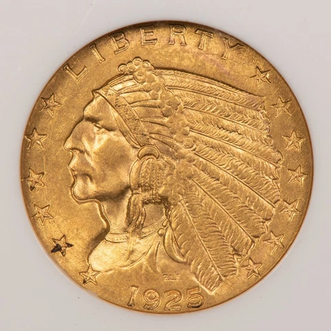 1925 US $2.50 Quarter Eagle Gold Coins thumbnail