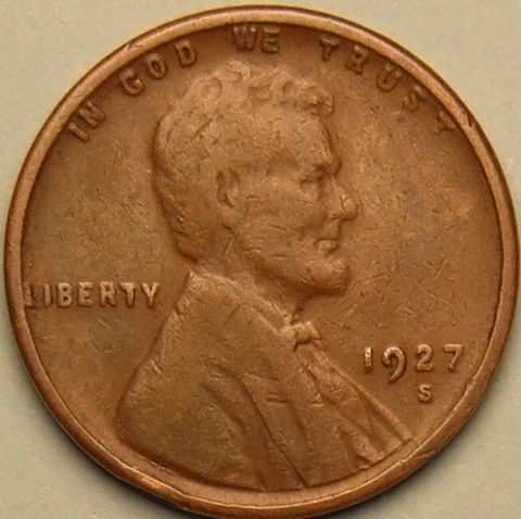 1927 Lincoln Wheat Small Cents thumbnail