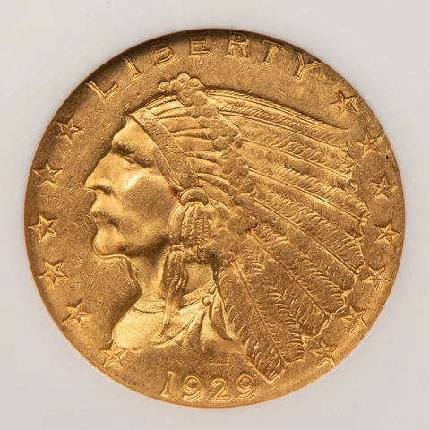 1929 US $2.50 Quarter Eagle Gold Coins thumbnail