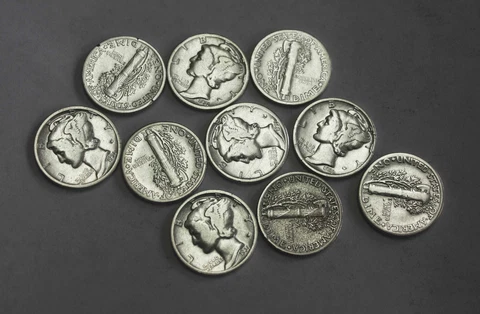 1931 P Mercury Dimes thumbnail