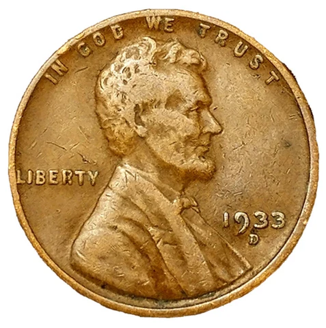 1933 Lincoln Wheat Small Cents thumbnail