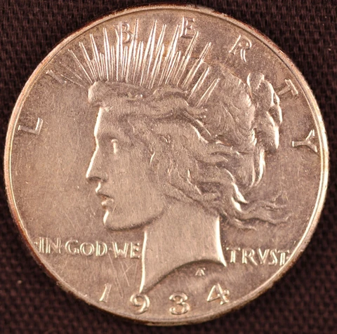 1934 D Peace Dollars thumbnail