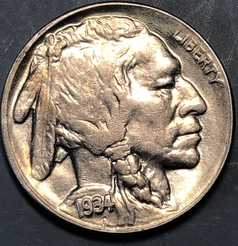 1934 P Buffalo Nickels thumbnail