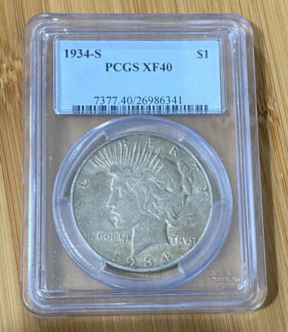 1934 Peace Dollars thumbnail