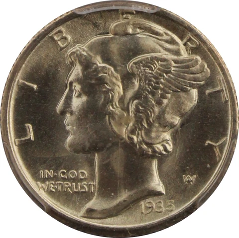1935 D Mercury Dimes thumbnail