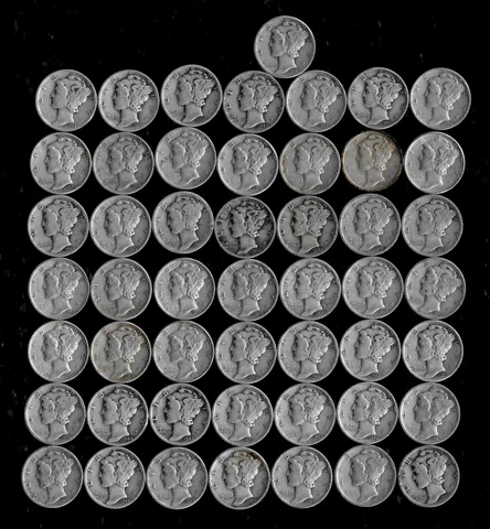 1935 P Mercury Dimes thumbnail