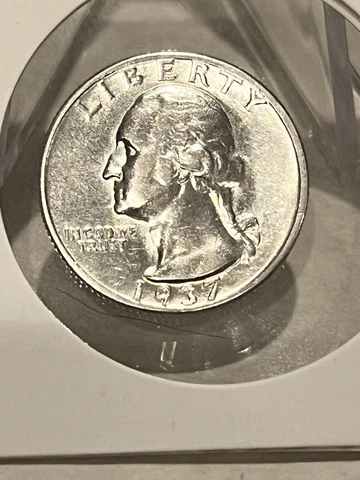 1937 D Washington Quarters thumbnail