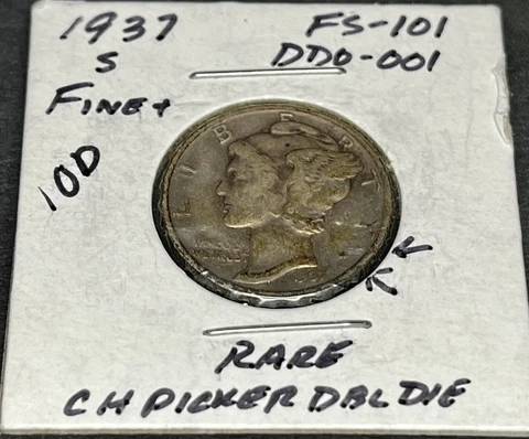1937 P Mercury Dimes thumbnail