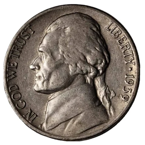1939 Jefferson Nickels thumbnail