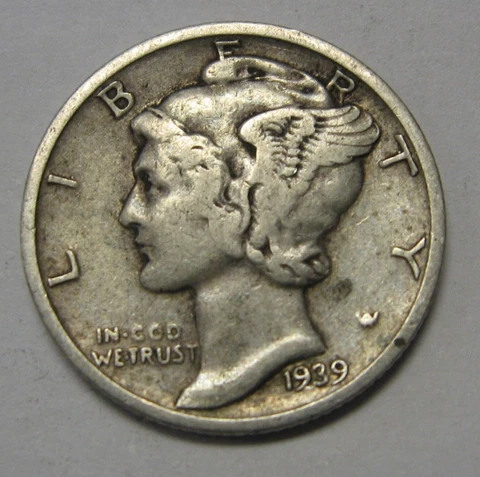 1939 P Mercury Dimes thumbnail