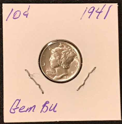 1941 D Mercury Dimes thumbnail