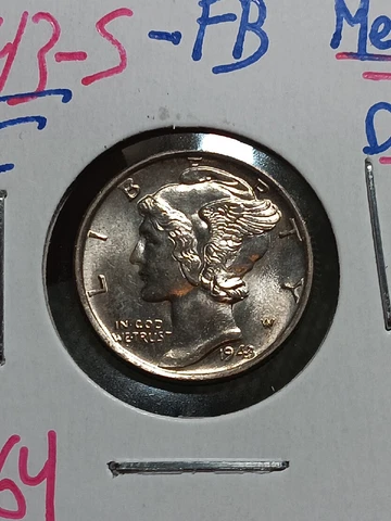 1943 S Mercury Dimes thumbnail