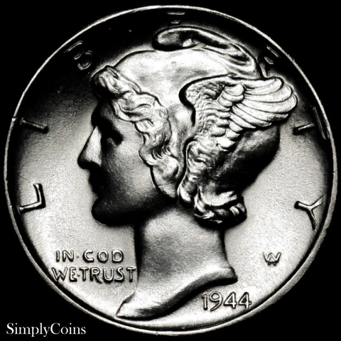 1944 P Mercury Dimes thumbnail