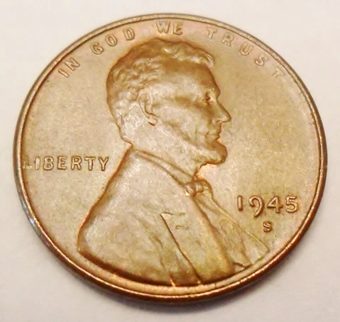 1945 Lincoln Wheat Small Cents thumbnail