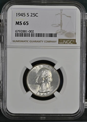 1945 P Washington Quarters thumbnail