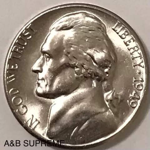 1949 Jefferson Nickels thumbnail
