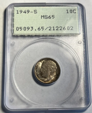 1949 Roosevelt Dimes thumbnail