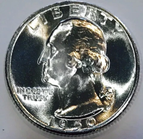 1950 D Washington Quarters thumbnail