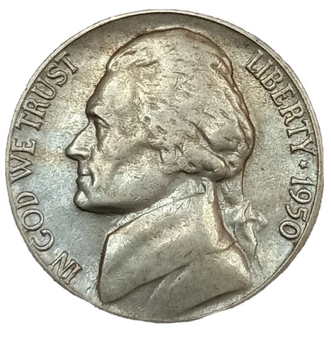 1950 Jefferson Nickels thumbnail