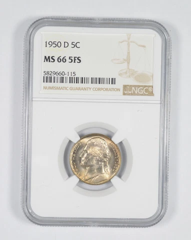 1950 Jefferson Nickels thumbnail