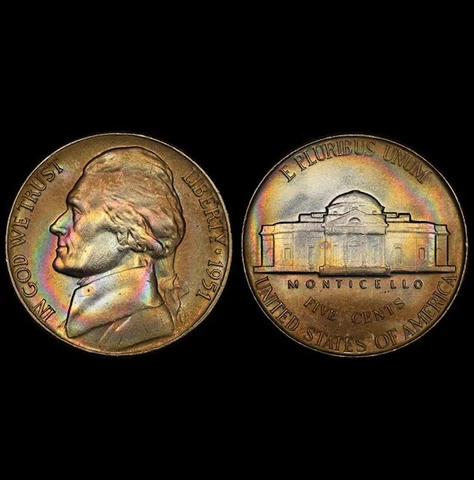 1951 Jefferson Nickels thumbnail