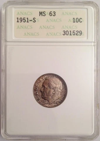 1951 P Roosevelt Dimes thumbnail