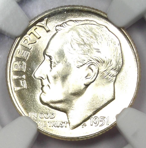 1951 Roosevelt Dimes thumbnail