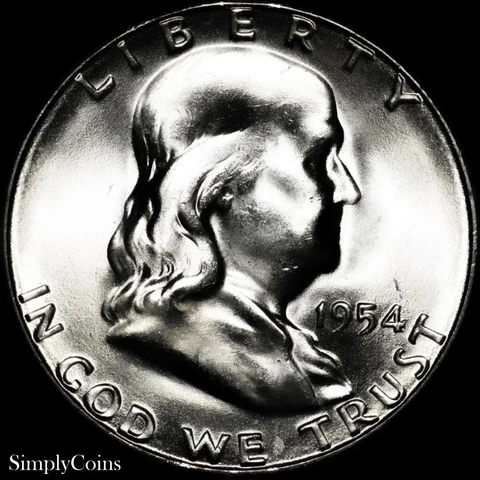 1954 Franklin Half Dollars thumbnail