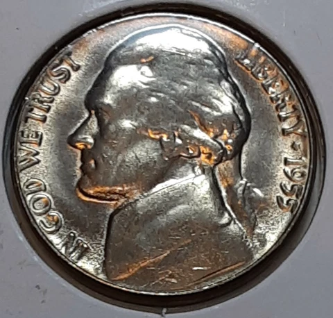 1955 Jefferson Nickels thumbnail