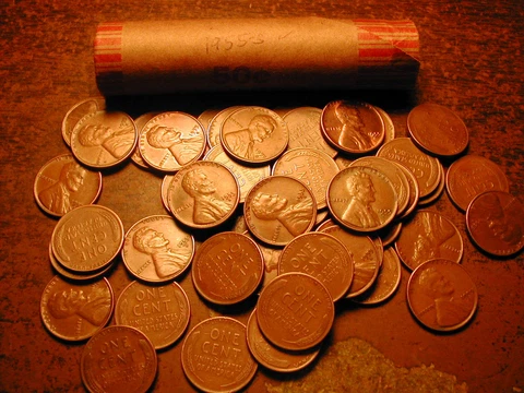 1955 Lincoln Wheat Small Cents thumbnail