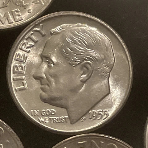 1955 S Roosevelt Dimes thumbnail