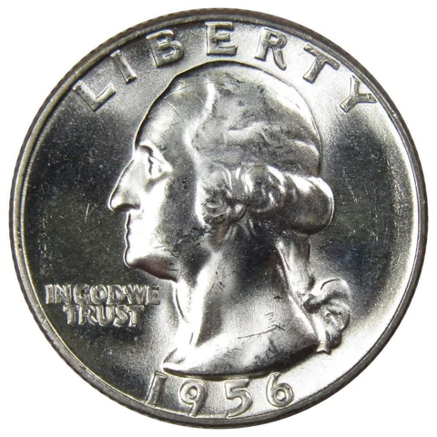 1956 D Washington Quarters thumbnail