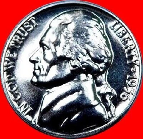 1956 Jefferson Nickels thumbnail