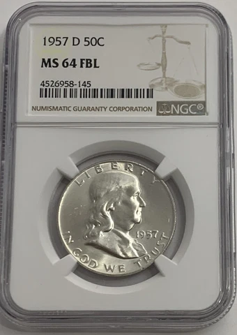 1957 Franklin Half Dollars thumbnail
