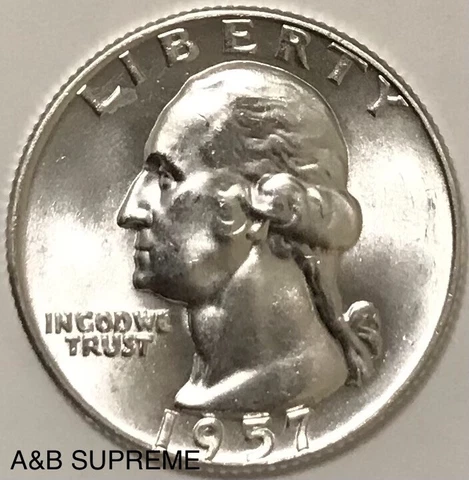1957 P Washington Quarters thumbnail