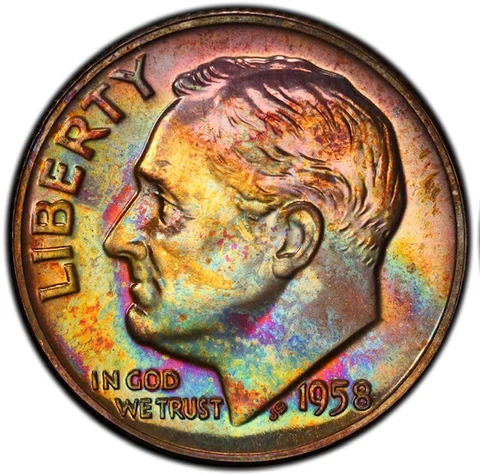 1958 D Roosevelt Dimes thumbnail